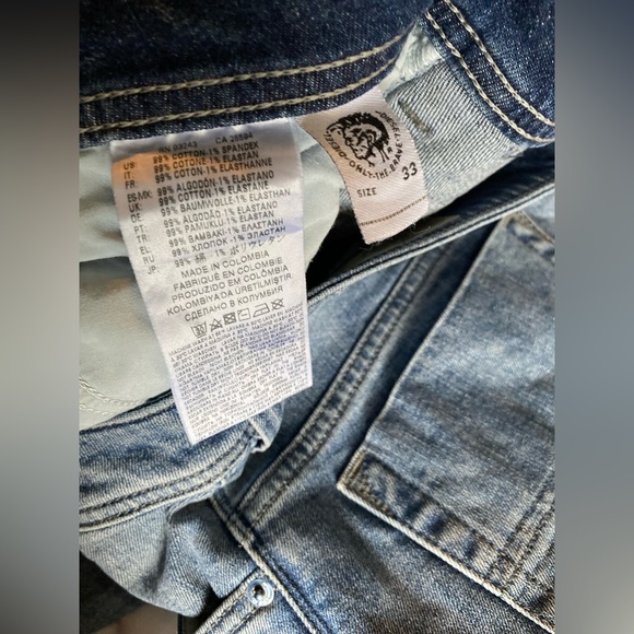 DIESEL Jeans Safado 003A7 Wash White Stitching  5 Pocket Button Fly - Picture 5 of 14